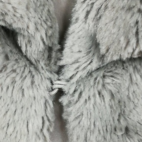 Jack Womens Vest Faux Fur Gray Sleeveless Lined Shawl Collar L - Picture 9 of 12